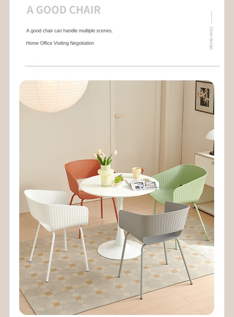 Coffee Chairs , Plastic Coffee Chairs , Nordic Plastic Coffee ChairsModern Minimalist Plastic Coffee Chair Nordic Style Waterproof Easy Clean For Bistro Kitchen Counter