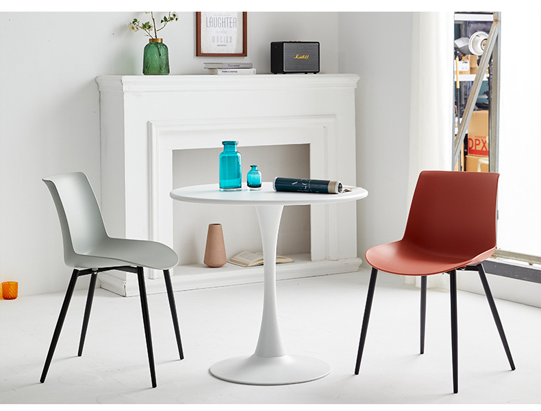 Wholesale Cheap Stackable Dining Chairs Grey Orange Polypropylene Outdoor Garden Park Home bar Gym Bathroom Use