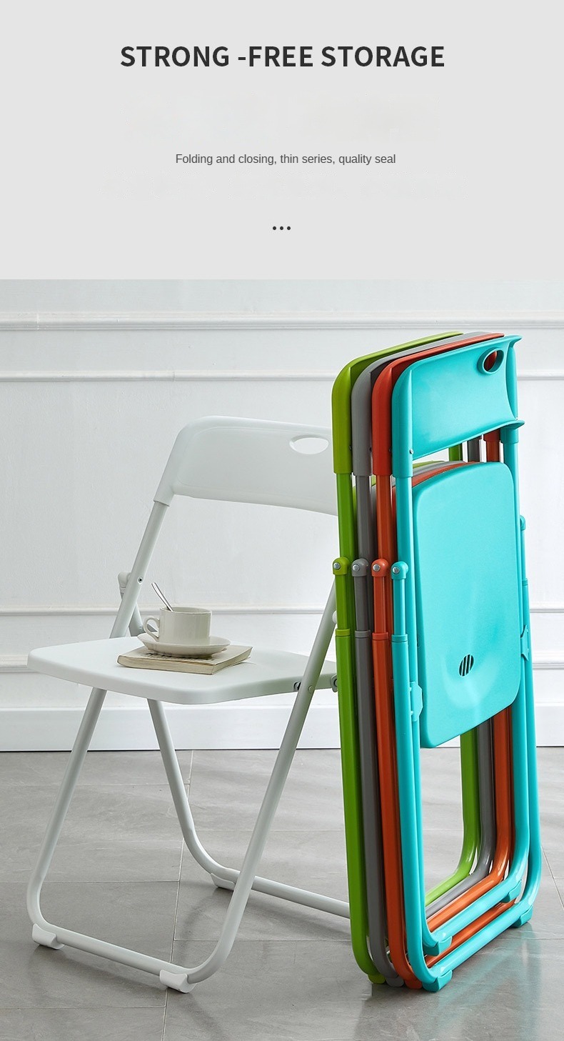 Wholesale Lightweight Thickened Plastic Dining Chairs Modern Metal Outdoor Furniture Foldable and Stackable for Home Use,Exhibition Chair , Folding Exhibition Chair , Thickened Folding Exhibition Chair