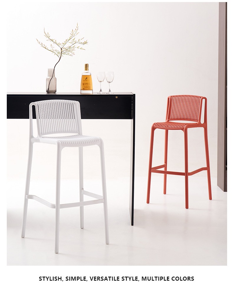Manufacturer Modern Design Hot Sell Kitchen Counter bar Stool Sports Club bar Chair Colored Plastic High bar Chair,White Counter Stools , Plastic White Counter Stools , Simple Plastic White Counter Stools