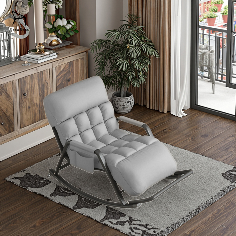 Tech Cloth Recliner Chair 2025 Modern Style Orange White Grey For Lounge Area