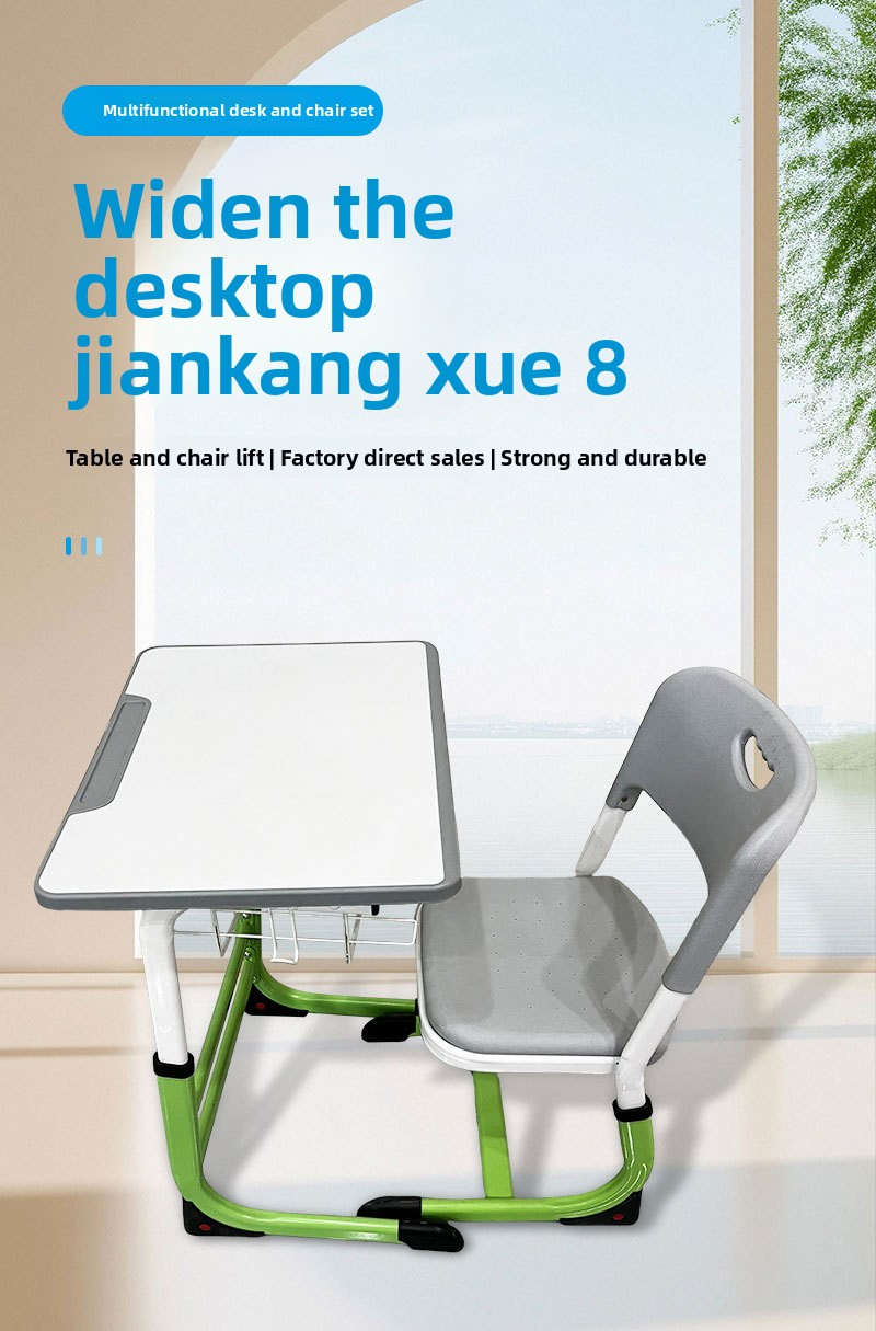School Tables Chairs Set,Student Desk and Chair,Classroom Desks and Chairs EaseNeat Metal Modern School Classroom Furniture Student Single Table and Chair Set Height Adjustable School Table and Chair