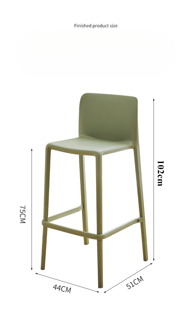 EaseNeat Modern Color Design Plastic Bar Chairs Budget Friendly Outdoor Garden Furniture for Dining Home Bar Living Room,Modern Counter Stools , Luxury Modern Counter Stools , White Luxury Modern Counter Stools