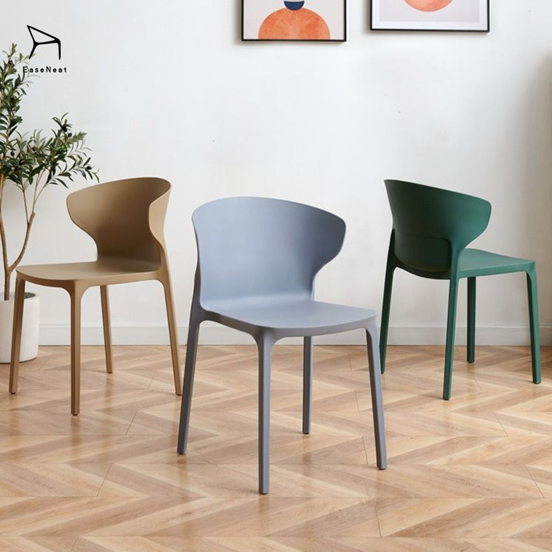 Factory High-quality Simple Plastic Dining Chairs Colored Stackable and Furniture for Living Rooms and Kitchens Modern Outdoor