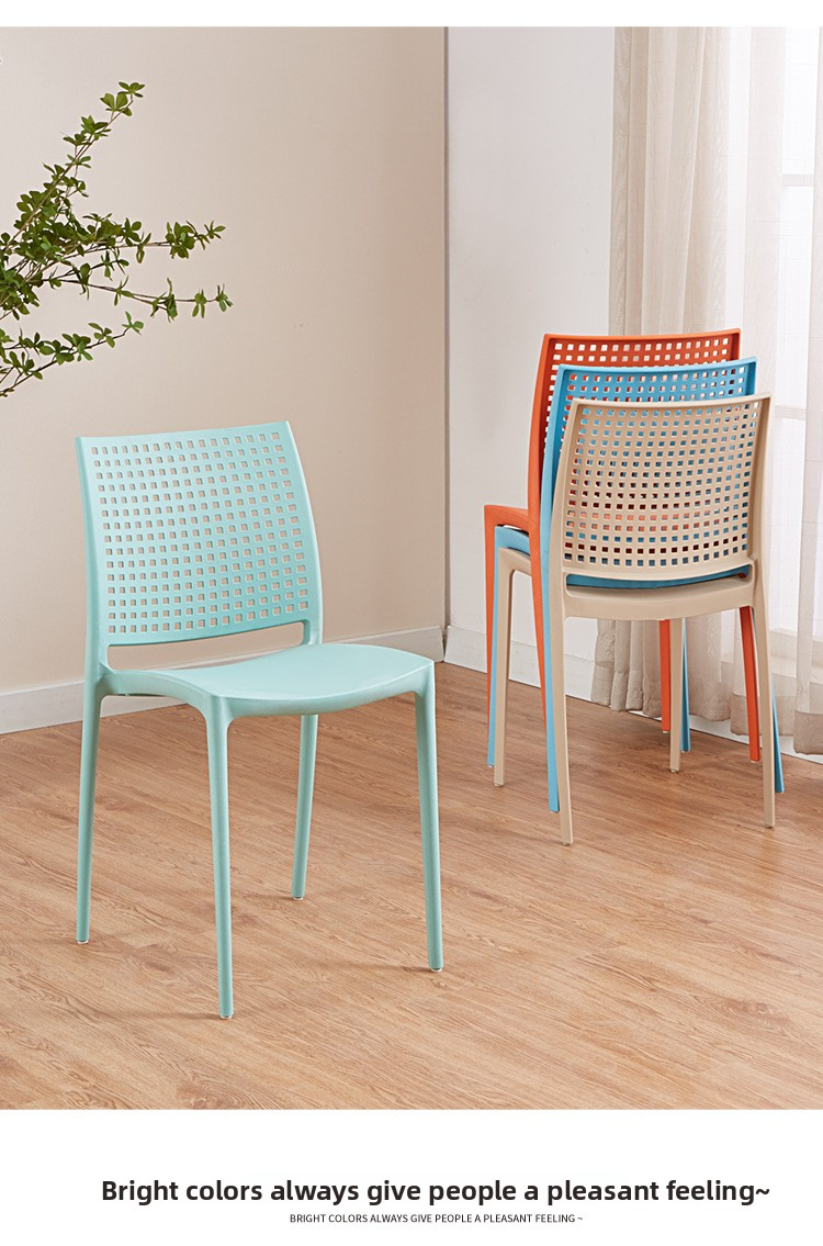 Plastic Dining Chairs,White Plastic Dining Chairs,Plastic Outdoor Dining Chairs EaseNeat High Quality Stackable with Open Back for Home Hotel Restaurant Plastic Dining Chairs
