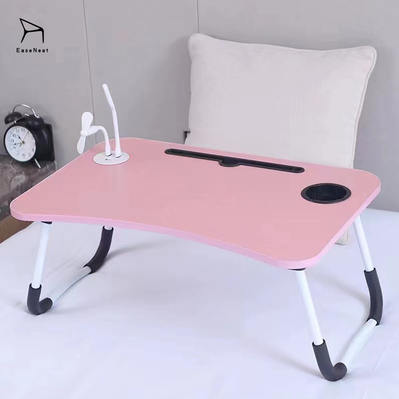 Wooden Folding Desk,Computer Desk,Computer Folding Desk Wholesale Portable Foldable Notebook Computer Table Card Slot Cup Holder Durable Wooden
