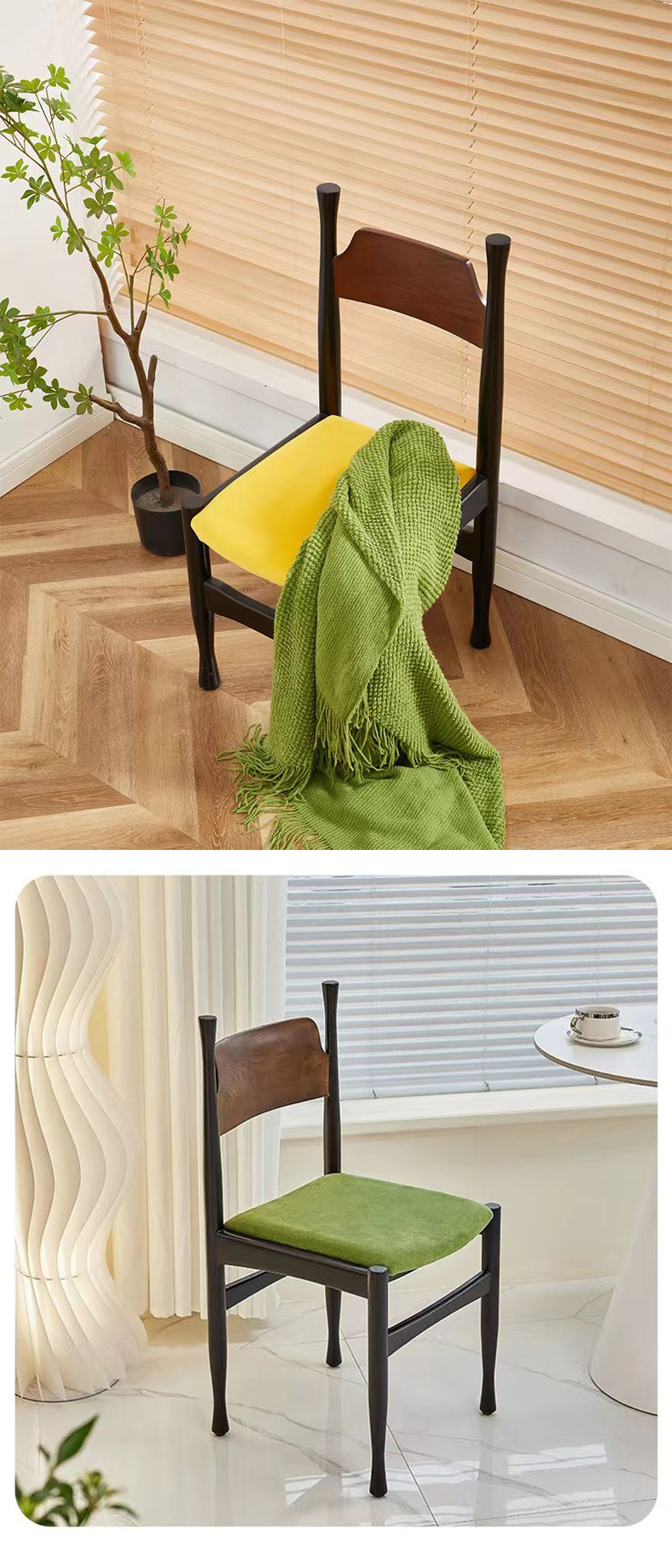 Solid Wood Dining Chair,Black Wood Kitchen Chairs,Light Wood Dining Set Wholesale French High Back Solid Wood Dining Chair With Fabric Cushion for Home Restaurant
