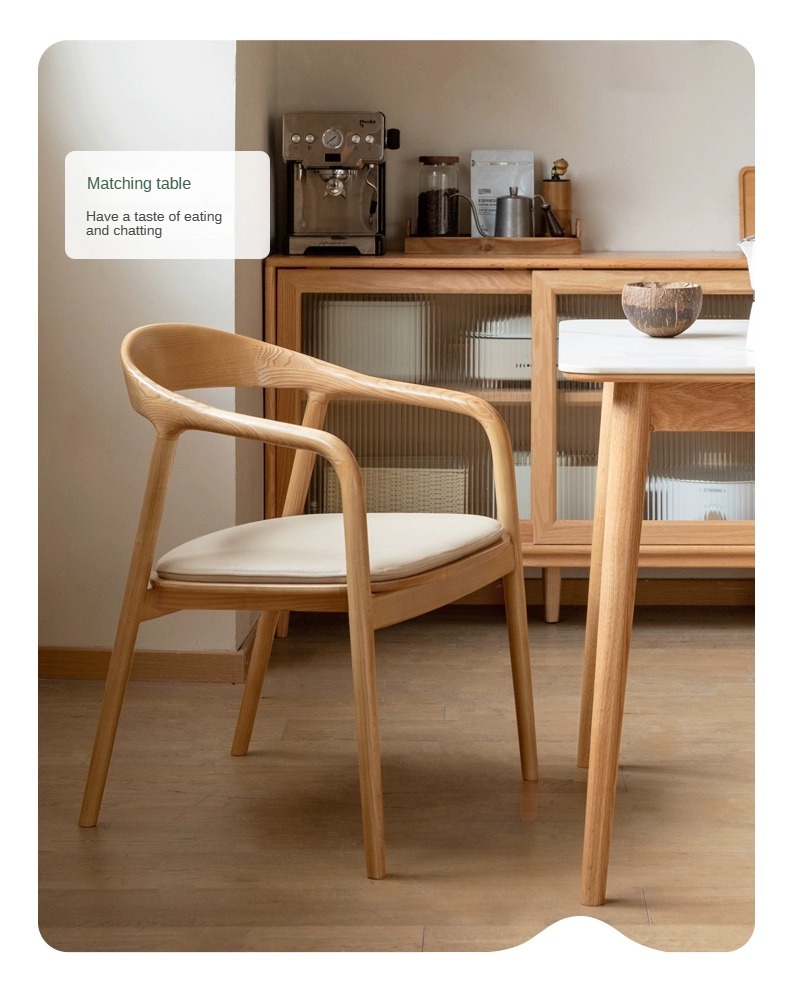 Book Chair , Wood Book Chair , Armrest Wood Book Chair,Modern Simple Solid Wood Dining Chair Walnut Color With Armrests For Home Hotel Bar