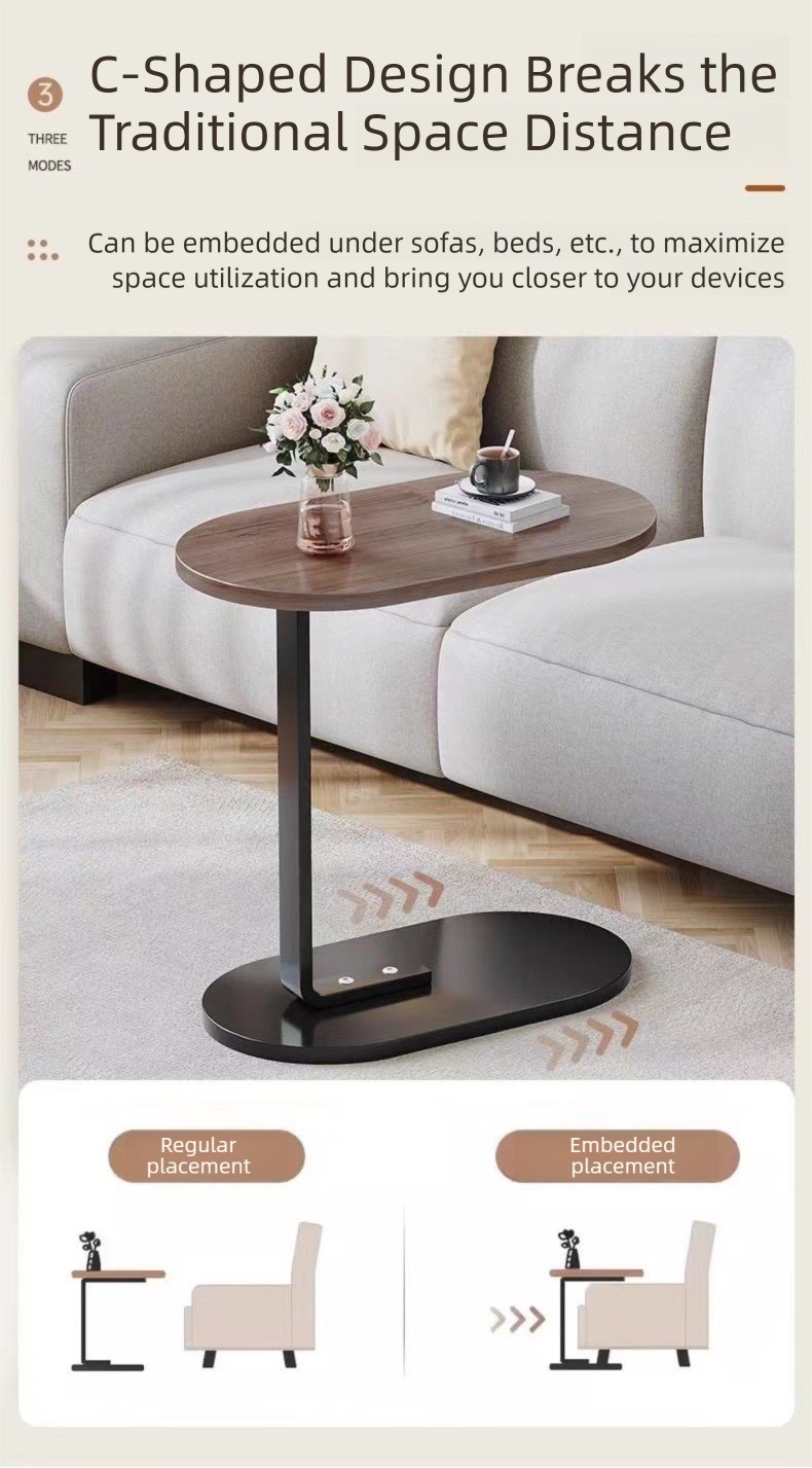 Coffee Table,Modern Coffee Table Sets,Root Coffee Table Supplier Walnut Color Rotating Bedside Table Adjustable Height for Living Room and Bedroom