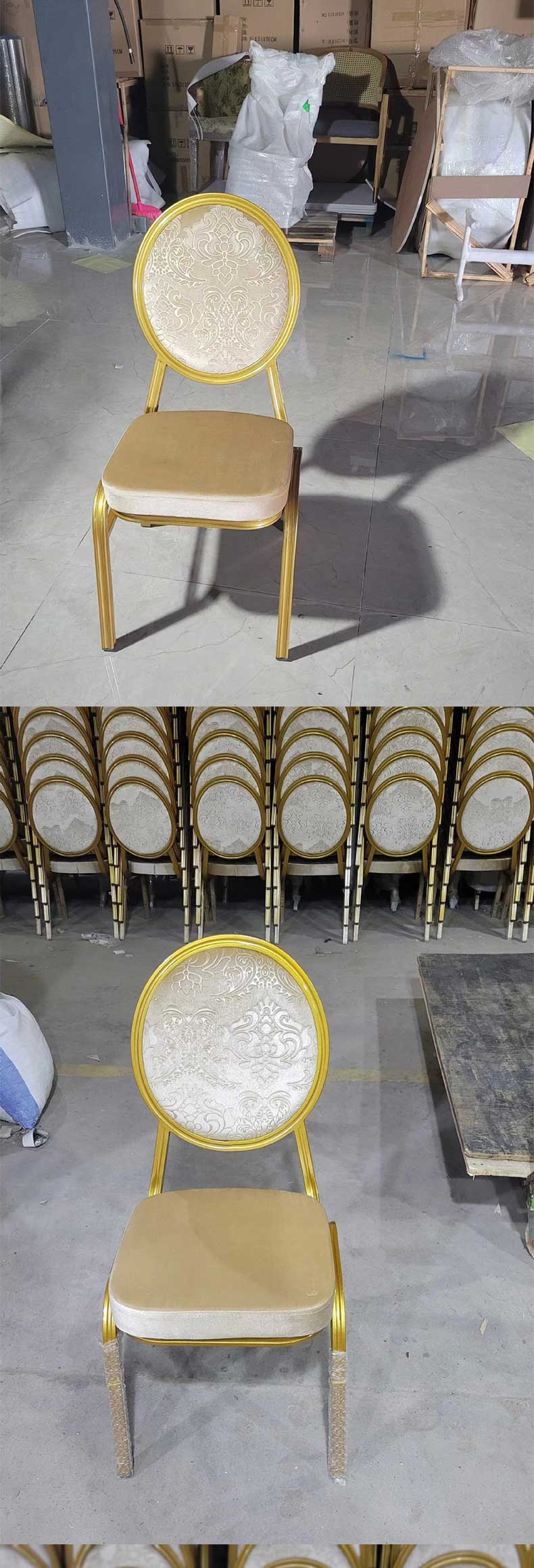 Hotel Chairs,Hotel Dining Chairs,Hotel Banquet Chairs Supplier Iron Frame Hotel Chair With Moroccan Round Back and Velvet Cushion for Banquet and Wedding