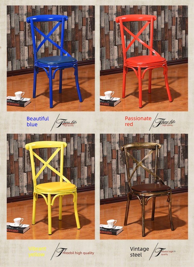 Metal Dining Chairs,Modern Metal Dining Chairs,Dining Chairs with Gold Legs EaseNeat Luxurious Living Room Furniture Banquet Crossed Backrest Metal Hotel Chairs