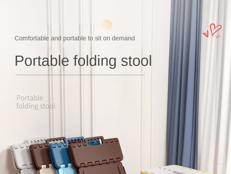 Fold out Stool,Outdoor Folding Stool,Folding Travel Stool,Convenient Outdoor Folding Plastic Stool for School Apartment Use Modern Flexible Telescopic Stackable Workshops Farmhouses