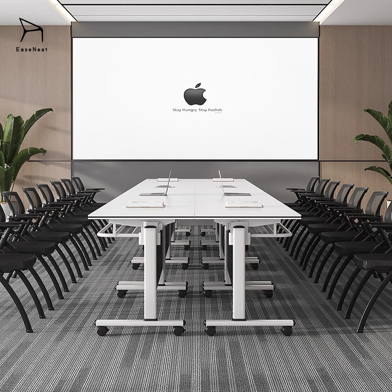 Folding Table,Commercial Folding Tables,Sturdy Folding Table Wholesale Home Office Furniture Desk Meeting Room Training Room Table Learning Rectangular Folding Table with Wheels