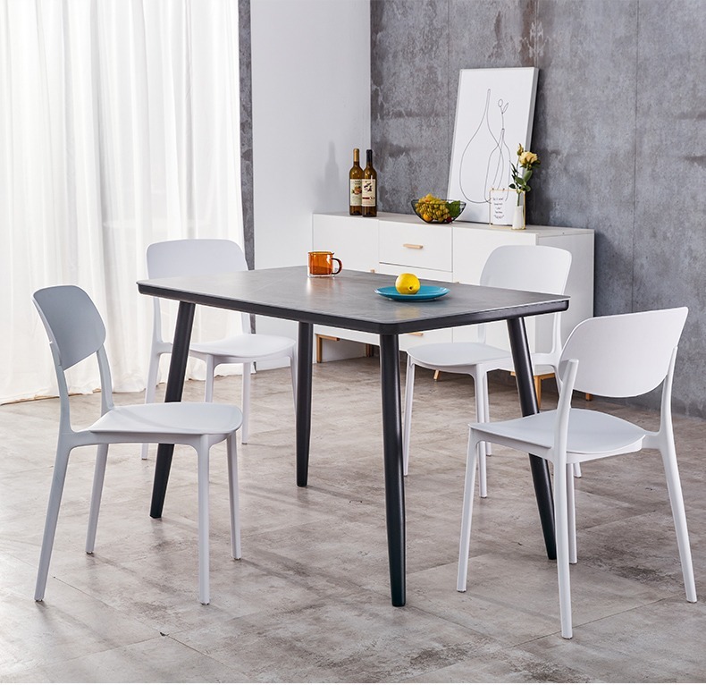Dining Stools , Plastic Dining Stools , Household Plastic Dining Stools,Modern High Quality Plastic Dining Chairs with Backrest Stacked Color Light Garden Cafe bar Outdoor Home Furniture Supplier