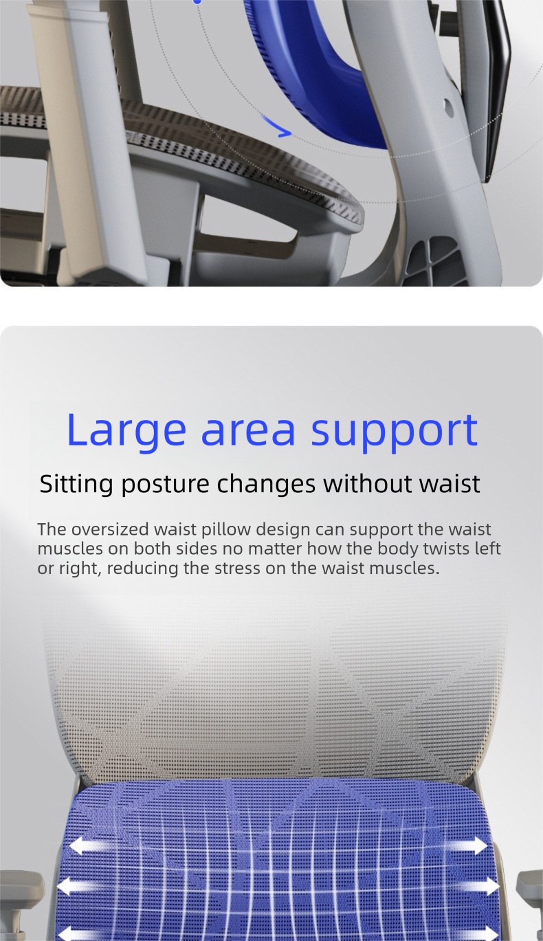 Office Chair,Modern Leather Office Chair,Commercial Office Chairs Wholesale Ergonomic Mesh Office Chair Hollow Back Breathable for Home Office and Study Use
