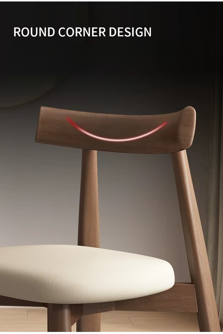 Wooden Chair , Study Wooden Chair , Study Wooden Chair for Study Room,EaseNeat Space Saving Dining Chair Modern Solid Wood Construction Wooden Backrest Chair Commercial Furniture for Coffee Shop