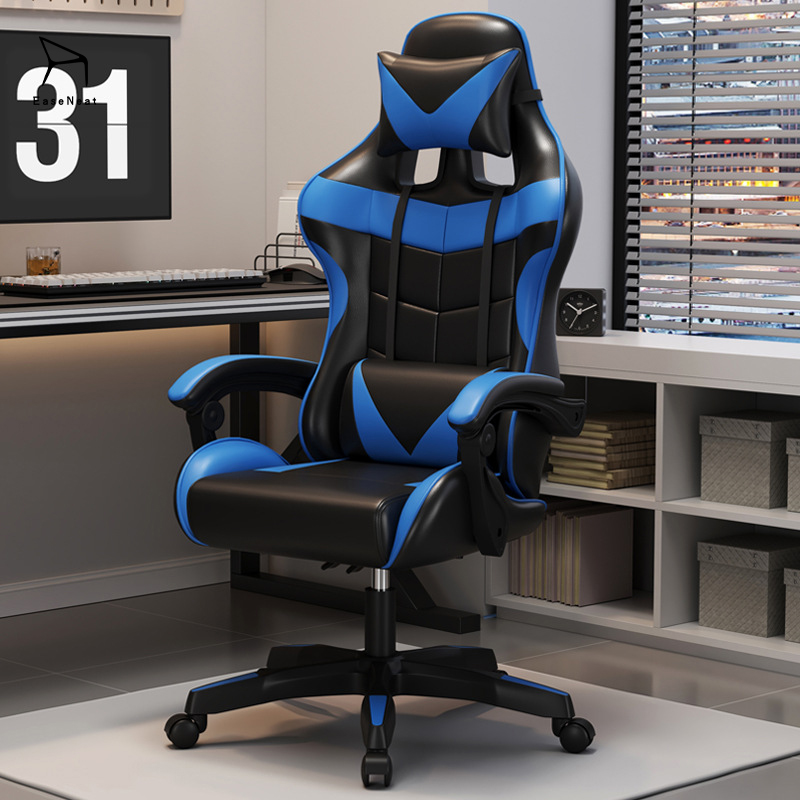 Gaming Chair,Tall Gaming Chair,Game Room Chairs EaseNeat Cheap Ergonomic Leather Gaming Chair with Adjustable Height and Rotatable Footrest Durable Executive Office Computer