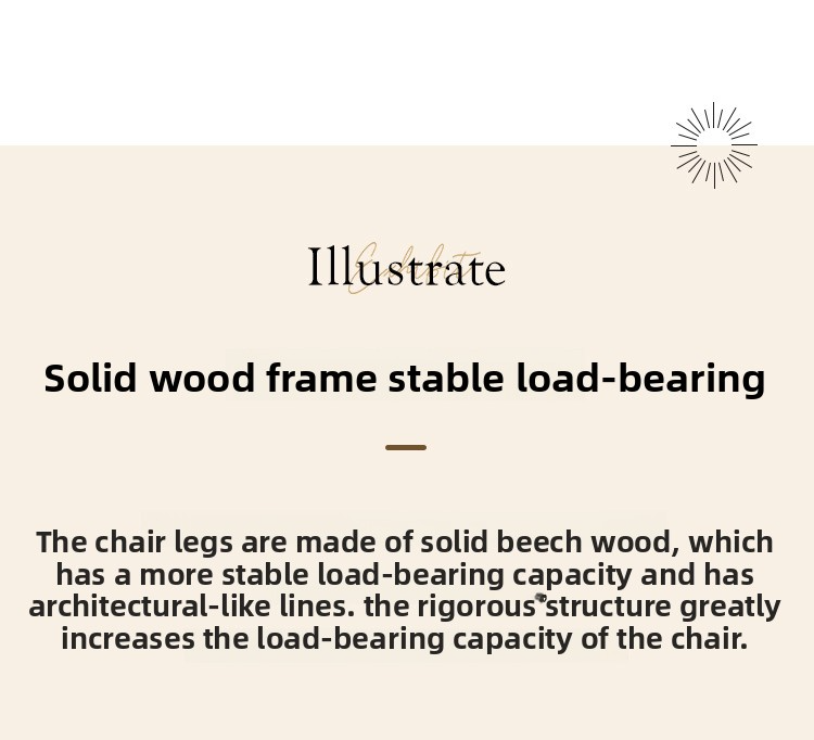 Solid Wood Dining Chairs,Natural Wood Dining Chairs,Solid Oak Chairs Nordic solid wood round table and chair combination negotiation table and chair household simple modern dining room round table