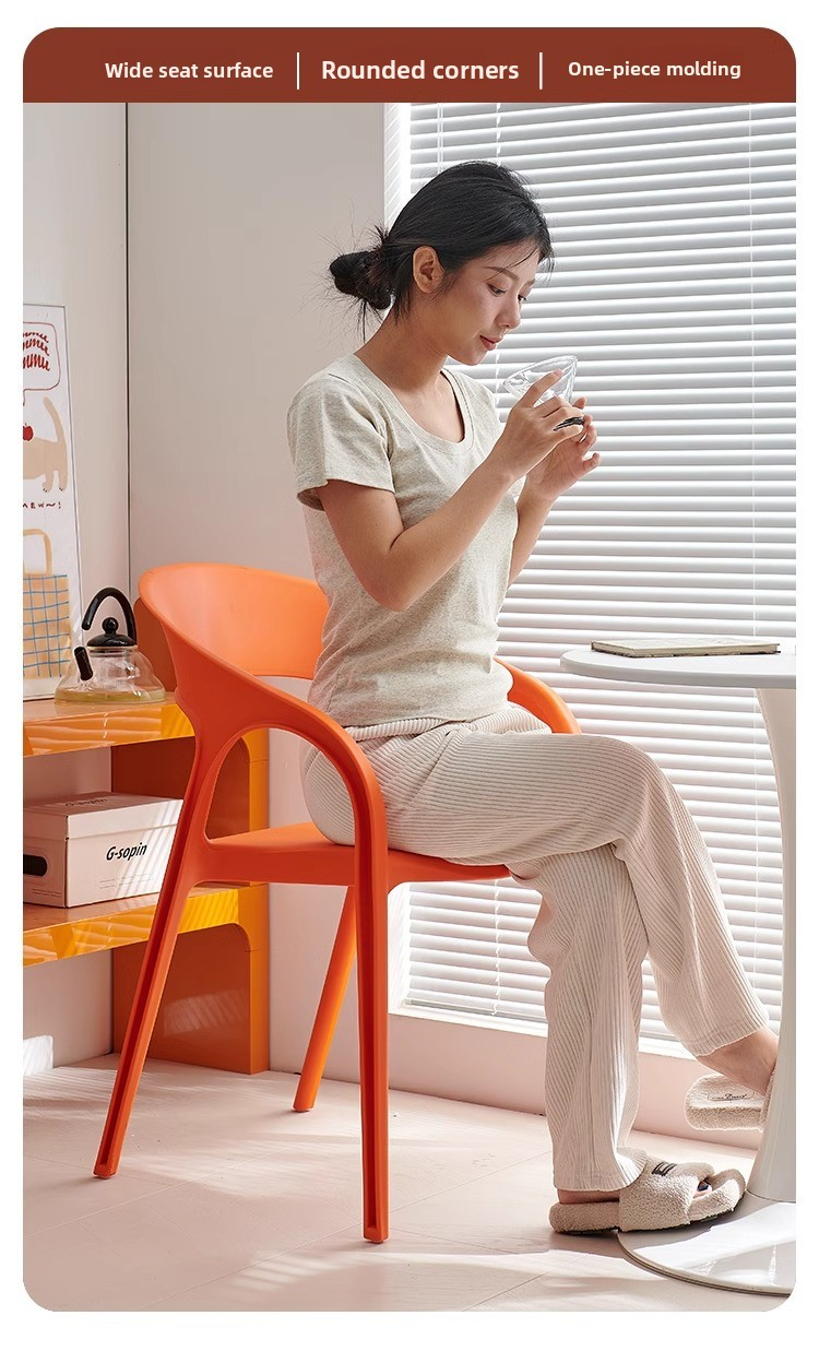 Plastic Dining Chairs,Modern Plastic Dining Chairs,Dining Chairs Set of 4 Available in seven refined colors: khaki, gray, orange, white, olive green, burgundy red, and black.