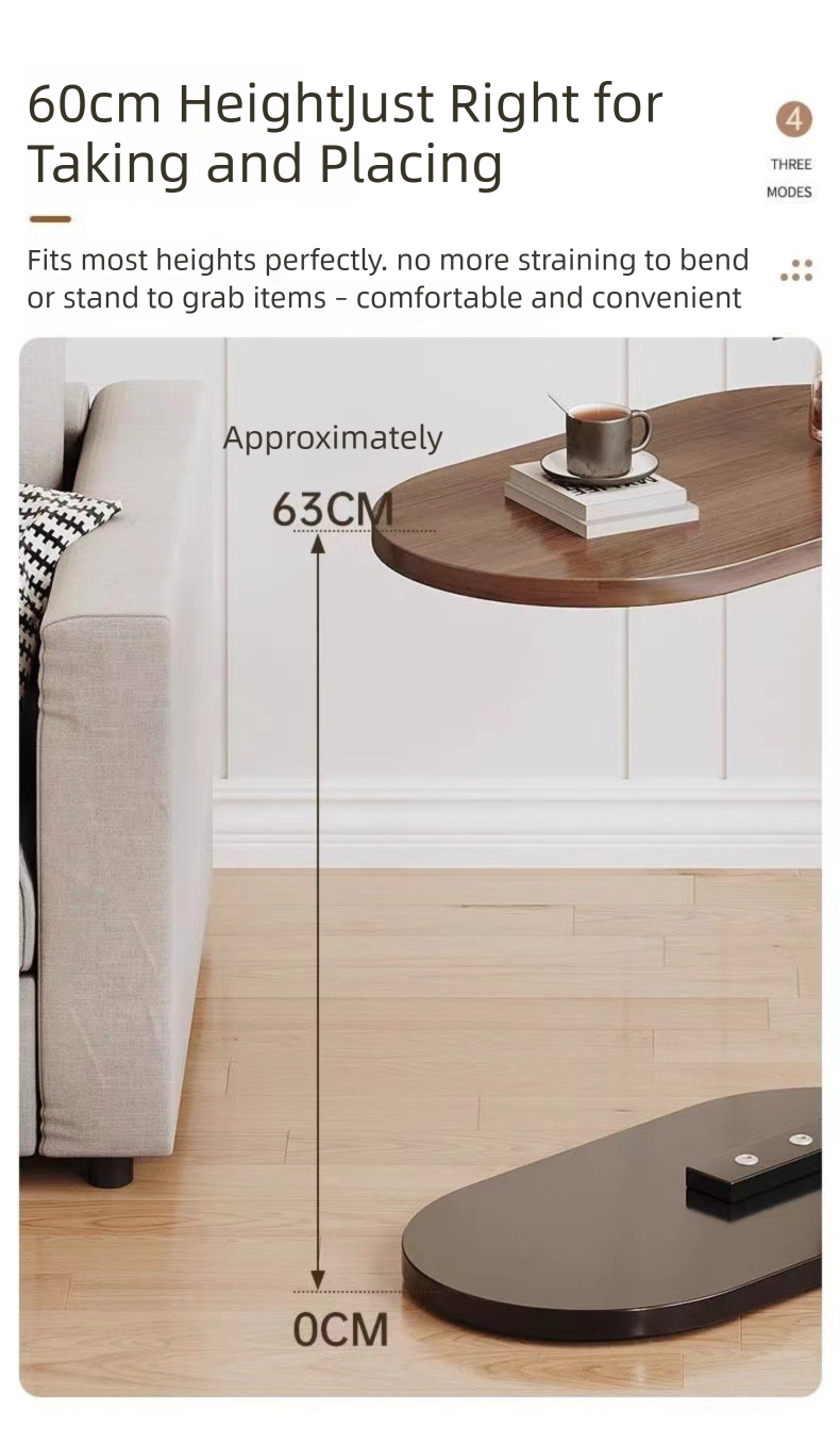 Coffee Table,Modern Coffee Table Sets,Root Coffee Table Supplier Walnut Color Rotating Bedside Table Adjustable Height for Living Room and Bedroom