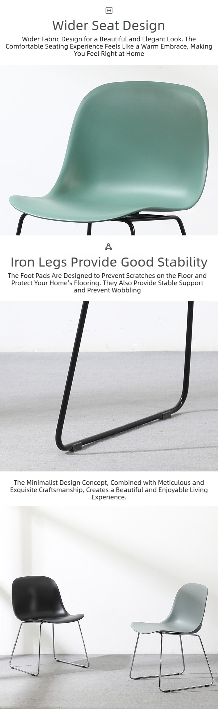 Plastic Dining Chair,Modern Plastic Dining Chairs,Plastic Dining Chairs Set of 4 Manufacturer Nordic Plastic Dining Chair With Thickened Metal Legs for Apartment Use