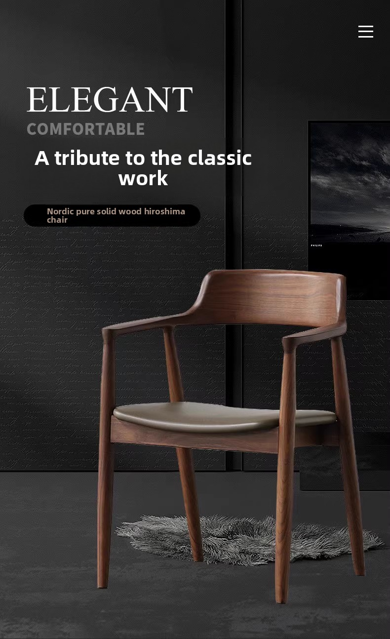 Wood Dining Chairs,Natural Wood Dining Chairs,Grey Wood Dining Chairs EaseNeat Nordic Modern Design Solid Wood Dining Chairs Hotel Kitchen Living Room Furniture Back Comfortable