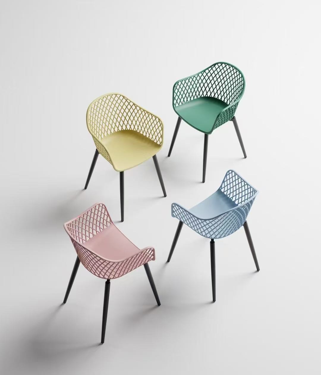 Plastic Dining Chairs,White Plastic Dining Chairs,Plastic Outdoor Dining Chairs Wholesale Hot Sale Nordic PP Dining Chair Honeycomb Back for Wedding Party Cafe Event