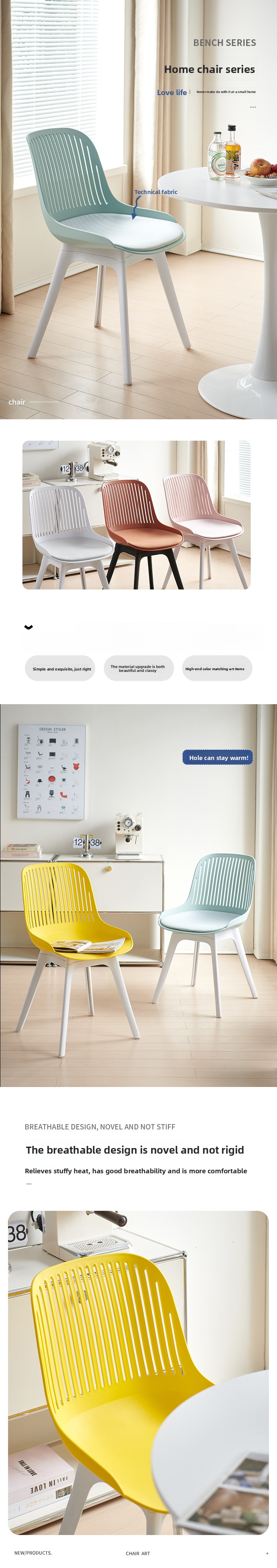 Plastic Dining Chairs,White Plastic Dining Chairs,Dining Chairs for Sale EaseNeat Furniture Nordic Design Ergonomic Simple Colored Plastic Chair Stackable Office Dining Room Furniture Dining Chairs
