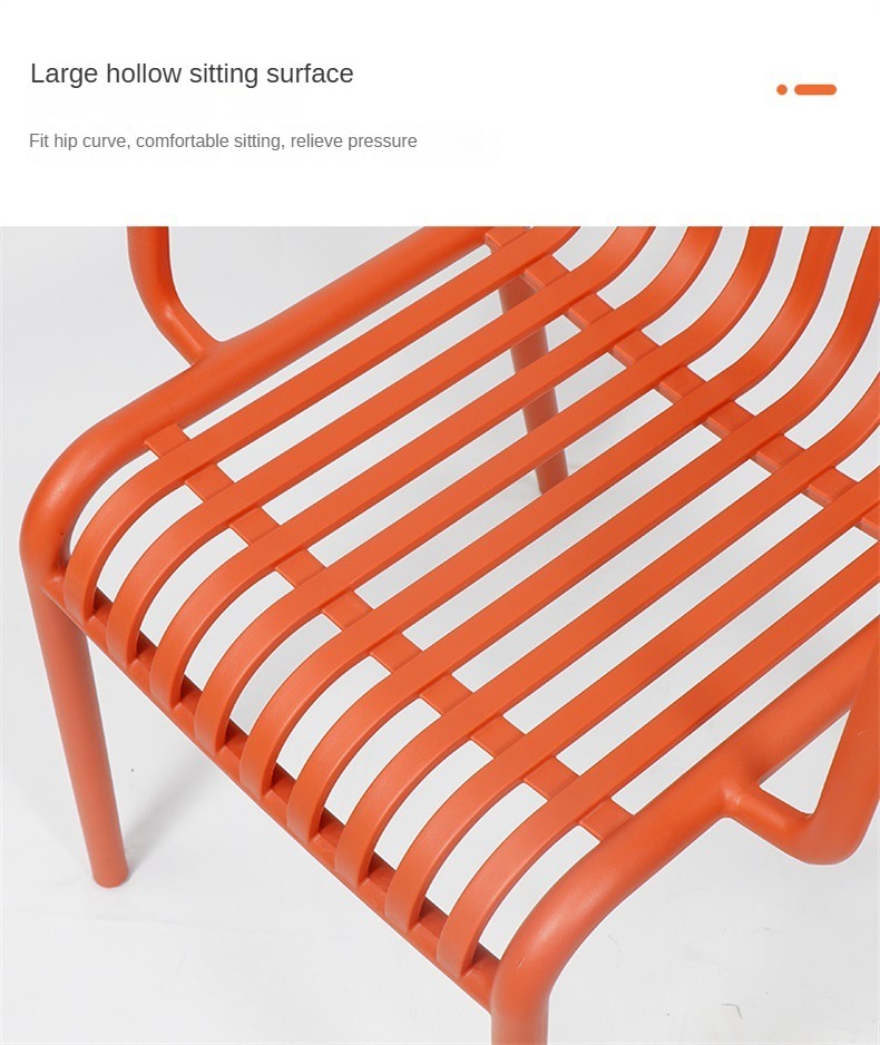 Manufacturer Nordic Fashion Plastic Armchair with Comfortable Armrests for Indoor Outdoor Home Garden Cafe Office Daily Use,Creative Dining Chair , Modern Creative Dining Chair , Plastic Modern Creative Dining Chair