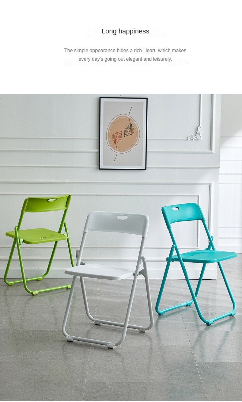 Modern Metal Outdoor Foldable Chairs Lightweight Contemporary Farmhouse Design for Dining Home Furniture-Wholesale Plastic,Exhibition Chair , Folding Exhibition Chair , Thickened Folding Exhibition Chair