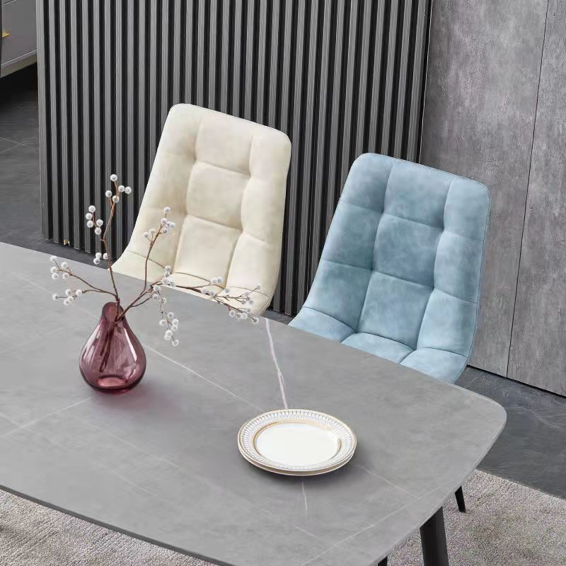 Metal Dining Room Chair,Leather and Metal Chair,Soft Seat
