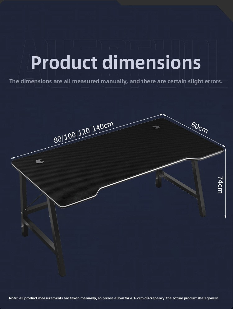 Gaming Desk,Long Gaming Desk,Metal Gaming Desk Manufacturer Black Computer Desk Home Learning Desk with RGB Light Gaming Table Metal Base