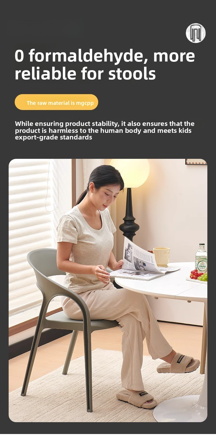 Plastic Dining Chairs,Modern Plastic Dining Chairs,Dining Chairs Set of 4 The stackable design allows for convenient storage and space-saving efficiency in any setting.