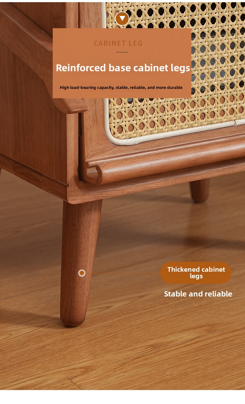 Solid Wood Nightstand,Wide Nightstand with Drawers,Locker Nightstand EaseNeat Robot Modeling Side Cabinet Solid Wood Nightstand Sofa Side Walnut Color Storage Living Room Bedside Table
