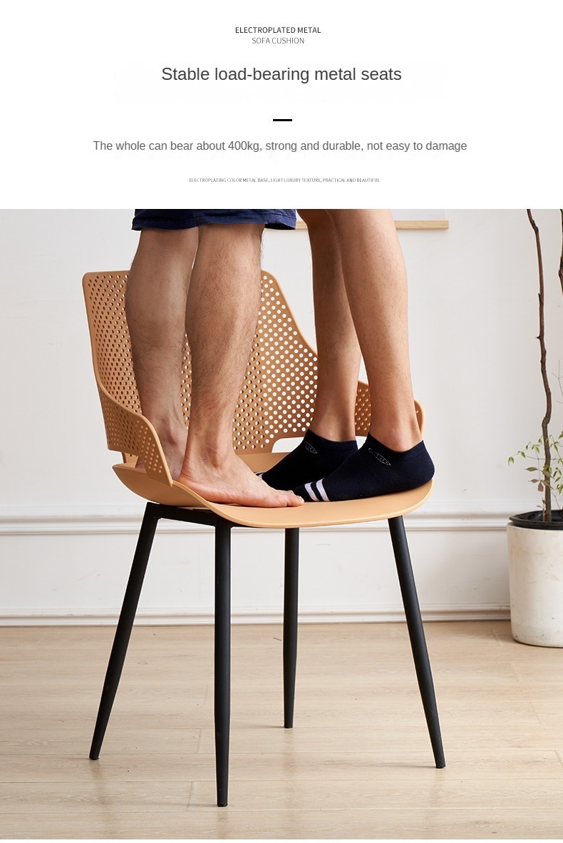 Restaurant Chair , Thickened Restaurant Chair , Iron Thickened Restaurant Chair,Supplier Stackable Plastic Dining Chair with Armrest Metal Leg Cafe Restaurant Hotel Activity Kitchen Modern