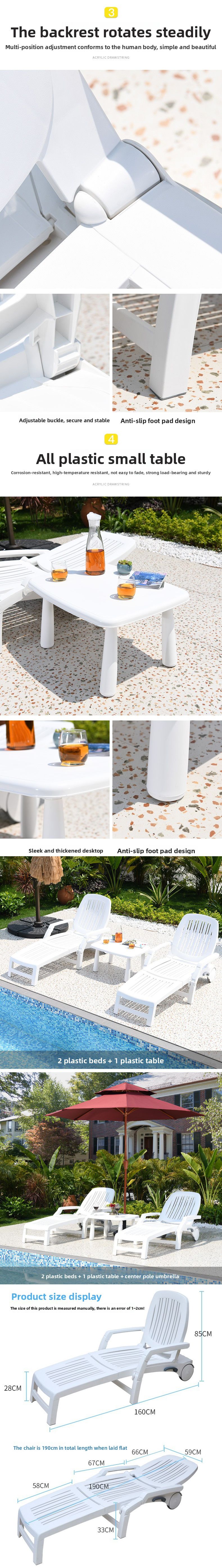 Beach Chairs,Travel Beach Chair,Luxury Beach Chairs Manufacturers Direct Sales of Folding Plastic Lounge Chairs Hotel Garden Pool Beach Chairs