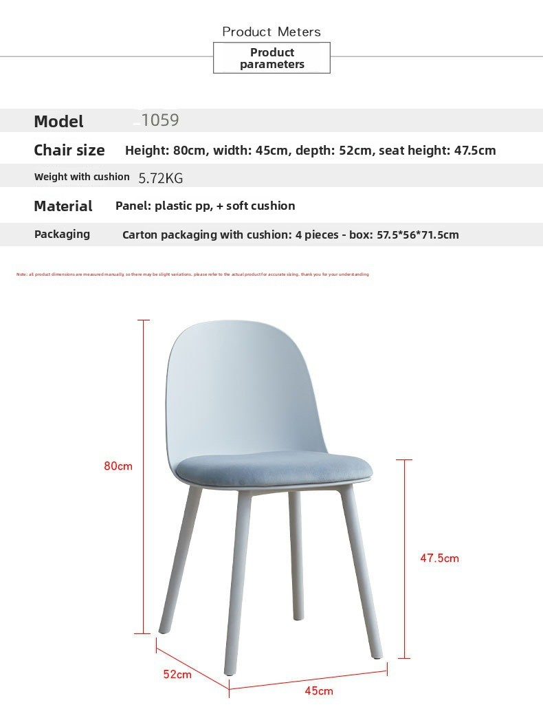 Plastic Dining Chair,Plastic Chairs for Kitchen,Velvet Upholstered Dining Chairs EaseNeat Modern Colorful Stackable Simple Plastic Dining Chair For Home Coffee Shop