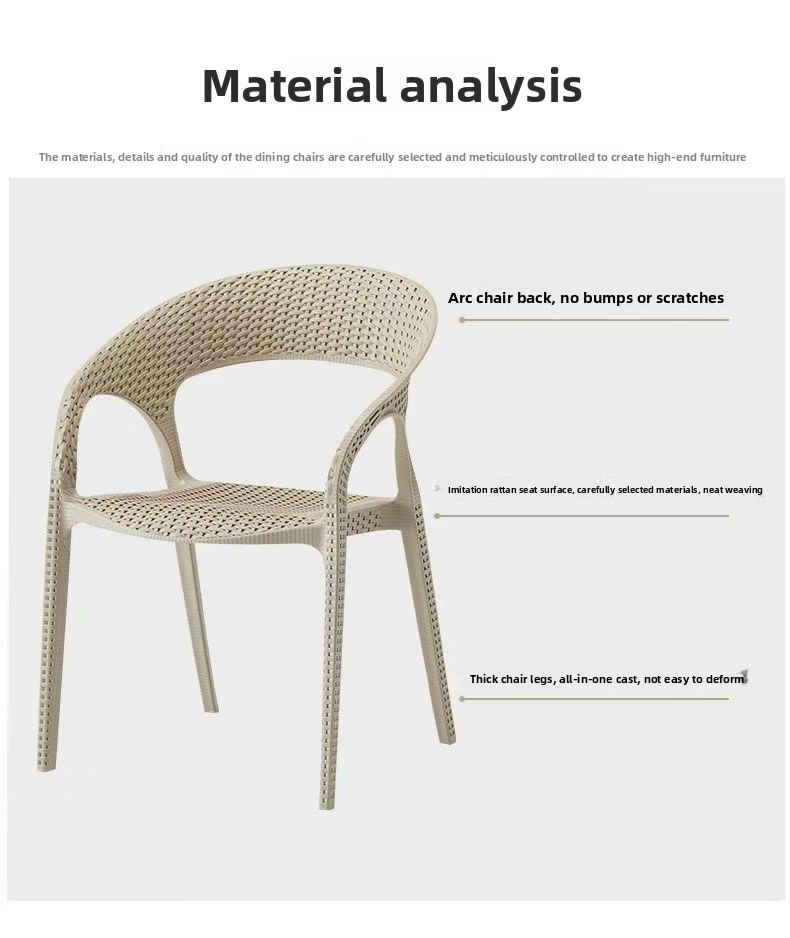 Stackable plastic chair Cheap outdoor chair garden rattan furniture rattan negotiation chair