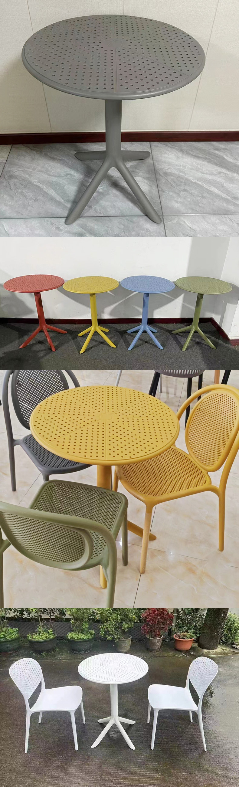 Plastic Table,Plastic Tables for Sale,Round Plastic Tables EaseNeat Wholesale Hot Sale Modern New Design Round Plastic Table Coffee Shop Leisure Room Outdoor Garden Balcony Restaurant