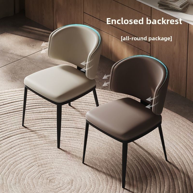 Leather Chairs,Leather Side Chairs,Leather Arm Chairs EaseNeat Restaurant Furniture Nordic Banquet Cafe Chair Outdoor Dining Leather Chairs