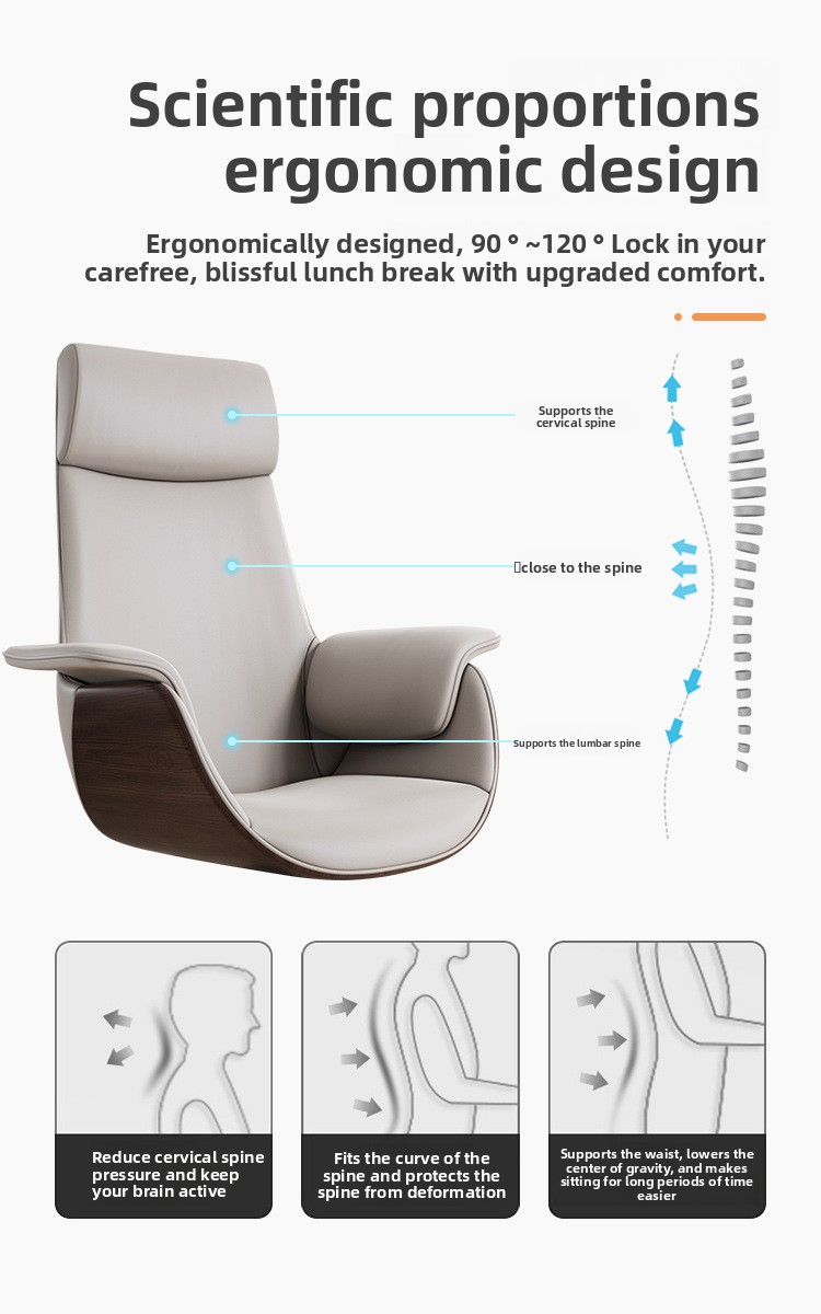Leather Office Chair,Grey Leather Office Chair,Modern Leather Office Chair Wholesale Chairs for Events Home Furniture Ergonomic Chair Office Furniture
