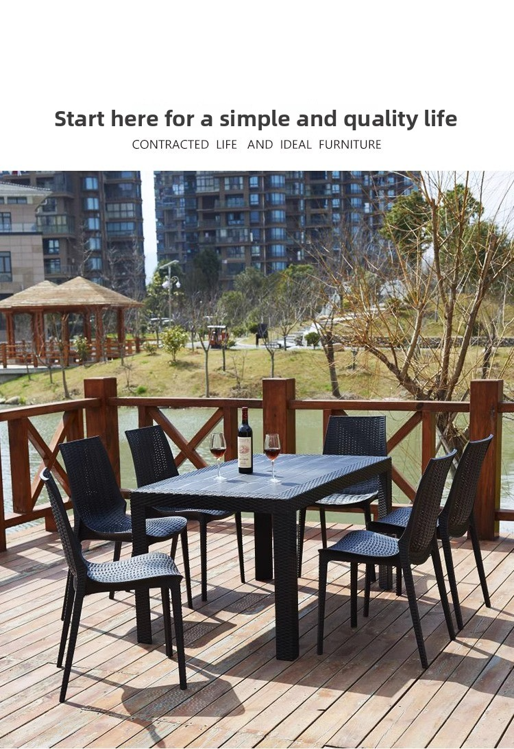 Plastic Table,Plastic Tables for Sale,Plastic Outdoor Dining Table EaseNeat Modern Courtyard Furniture Wholesale Restaurant Plastic Table Set Home Outdoor Garden Table