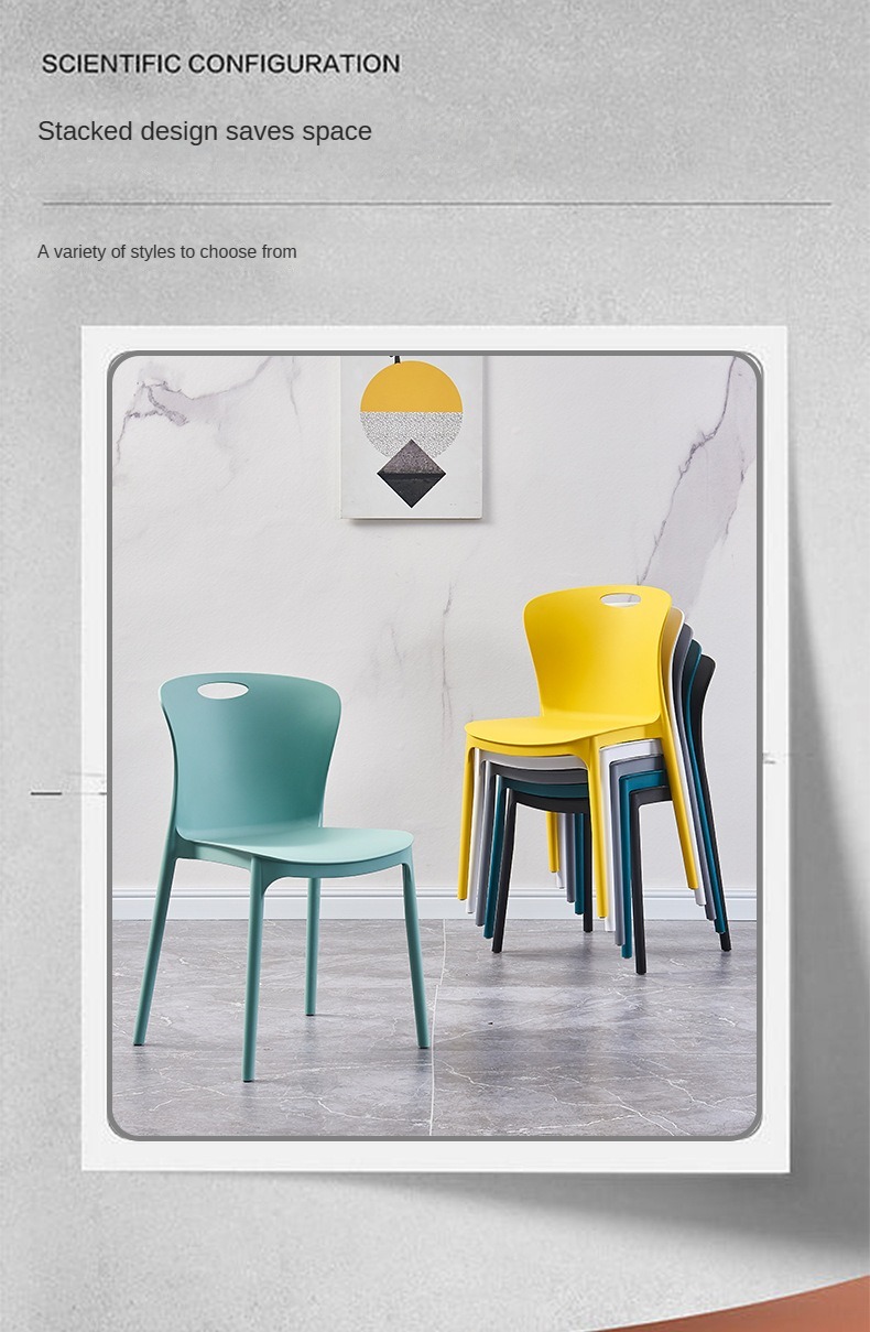 Modern High Quality Light Colored Plastic Dining Chairs Comfortable Stackable for Kitchen Coffee Shop Mall Living Home Furniture,high quality Plastic Chairs , Minimalist high quality Plastic Chairs , Nordic Minimalist high quality Plastic Chairs