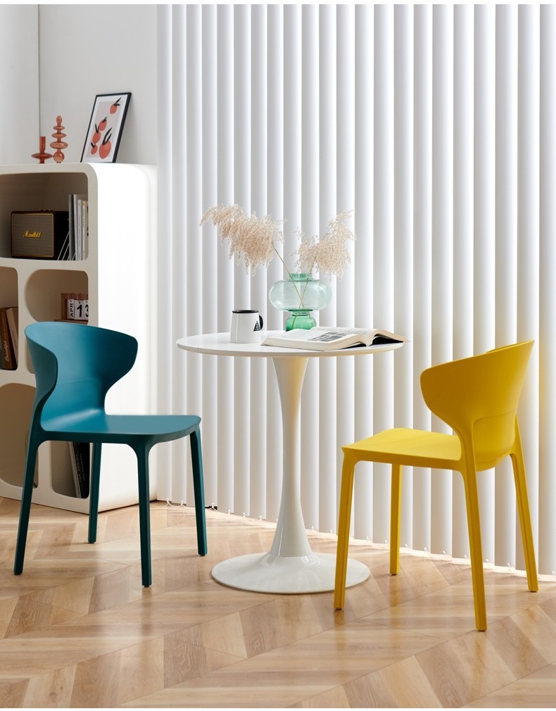 Factory High-quality Simple Plastic Dining Chairs Colored Stackable and Furniture for Living Rooms and Kitchens Modern Outdoor,Outdoor Dining Chairs , Plastic Outdoor Dining Chairs , Simple Plastic Outdoor Dining Chairs