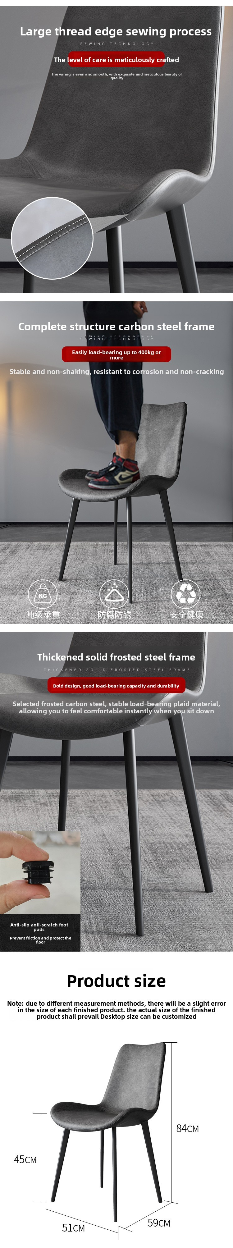 Manufacturer Stylish Leather Dining Chairs with Brown Black Upholstered Chair with Metal Legs,Leather Seat Dining Chairs,Leather Upholstered Dining Chair,Modern Leather Chairs Dining