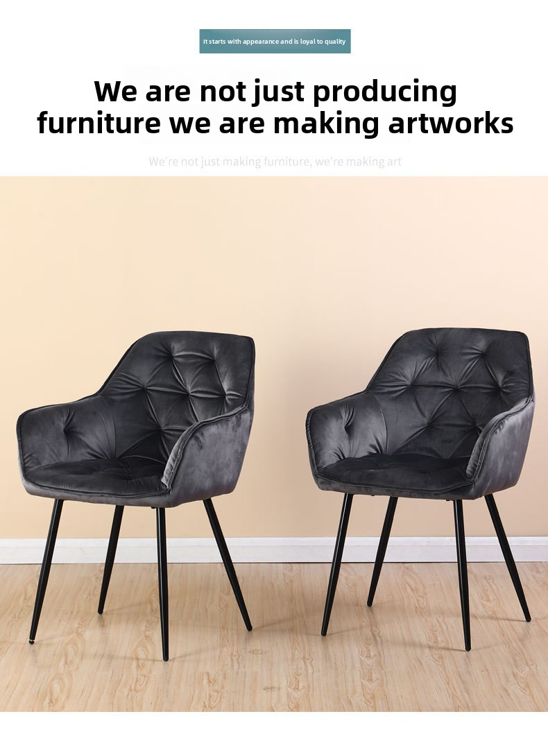 Velvet Dining Chairs,Velvet Upholstered Dining Chairs,Velvet Dining Room Chairs EaseNeat Modern Velvet Armchair Dining Chairs with Metal Legs Hot Selling Stackable Home Furniture at Low Price for Home Mall
