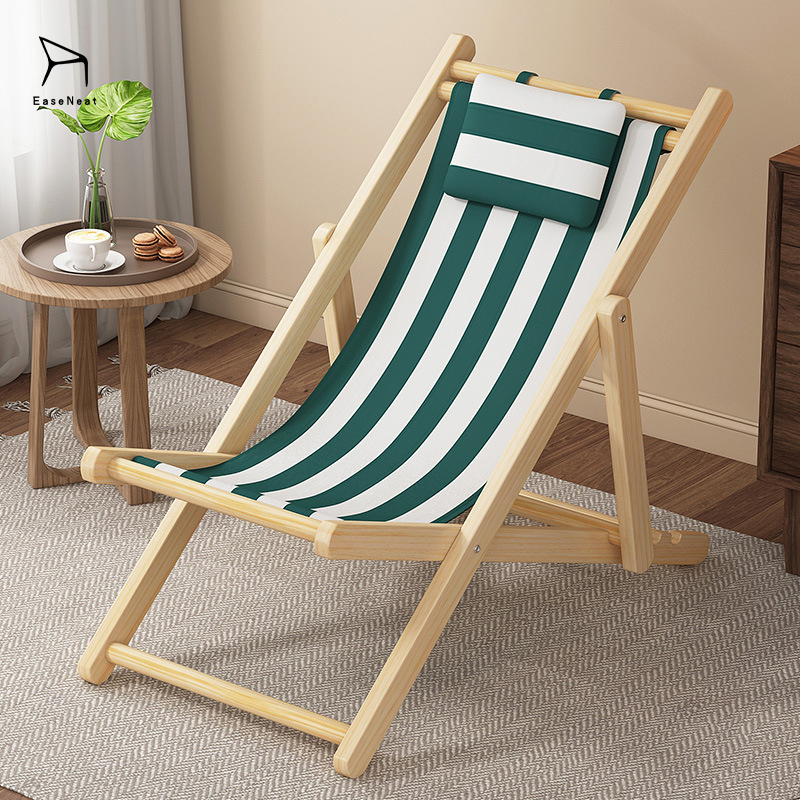 Beach Chairs,Best Backpack Beach Chairs,Most Comfortable Beach Chair Supplier Hot Selling Folding Solid Wood Camping Beach Chairs with Pillow Striped Style Adjustable Terrace Garden Beach