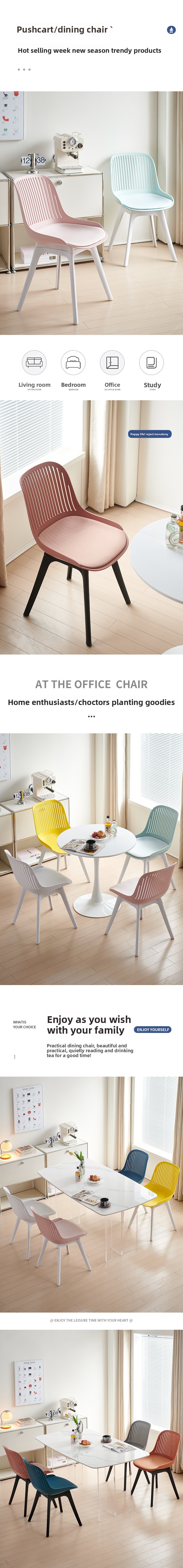 Plastic Dining Chairs,White Plastic Dining Chairs,Dining Chairs for Sale EaseNeat Furniture Nordic Design Ergonomic Simple Colored Plastic Chair Stackable Office Dining Room Furniture Dining Chairs