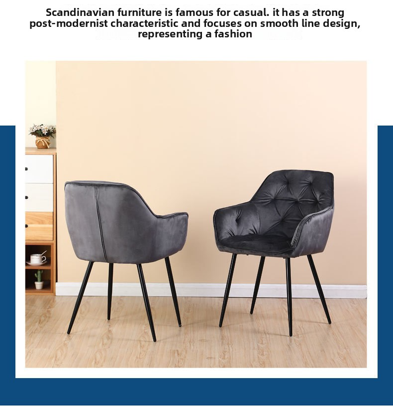 Velvet Dining Chairs,Velvet Upholstered Dining Chairs,Velvet Dining Room Chairs EaseNeat Modern Velvet Armchair Dining Chairs with Metal Legs Hot Selling Stackable Home Furniture at Low Price for Home Mall