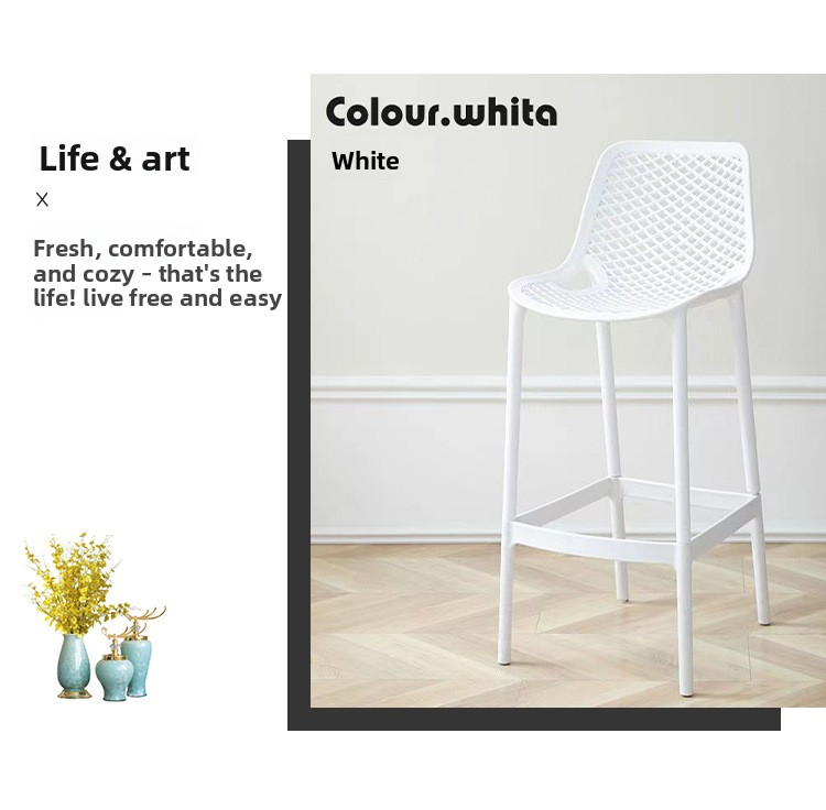 Plastic Bar Chairs,Tall Plastic Stool,Plastic High Stool Manufacturer High Quality Plastic Bar Chairs Waterproof Durable Stacked Kitchen Outdoor Garden Commercial Dining Room Furniture